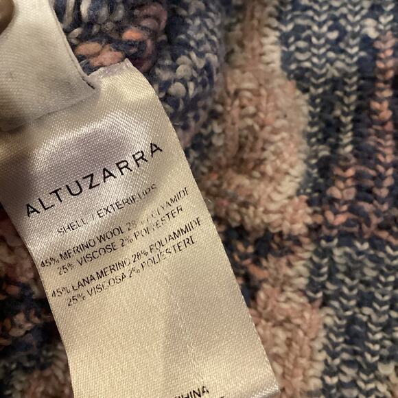 Altuzarra Stilbo wool blend turtleneck Multicolored geometric knit Sweater Small - Picture 5 of 11